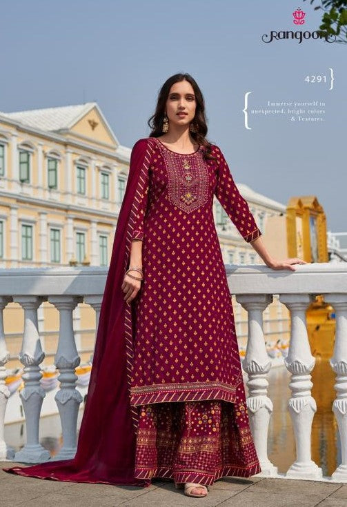 Party wear kurti with skirt and dupatta